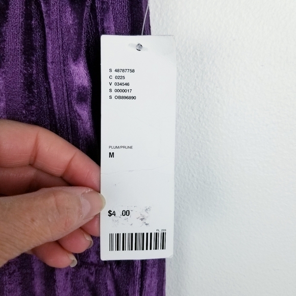 Urban Outfitters Plum Striped Velvet Suede Shorts NWT - Picture 5 of 9